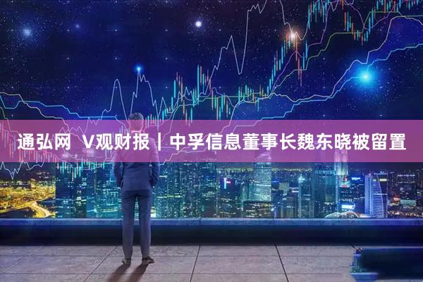 通弘网  V观财报｜中孚信息董事长魏东晓被留置