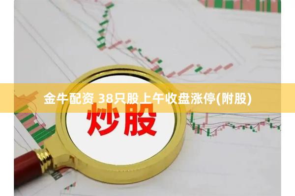 金牛配资 38只股上午收盘涨停(附股)